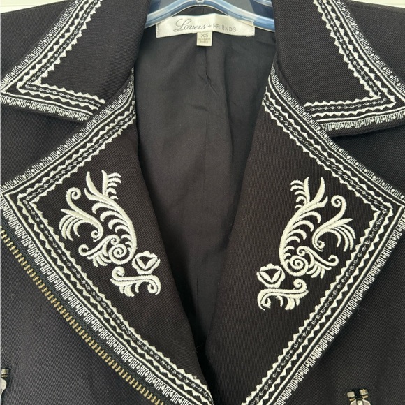 Lovers + Friends Size XS Embroidered Black Jacket in Moonrise NWOT $240‎ - Picture 11 of 12